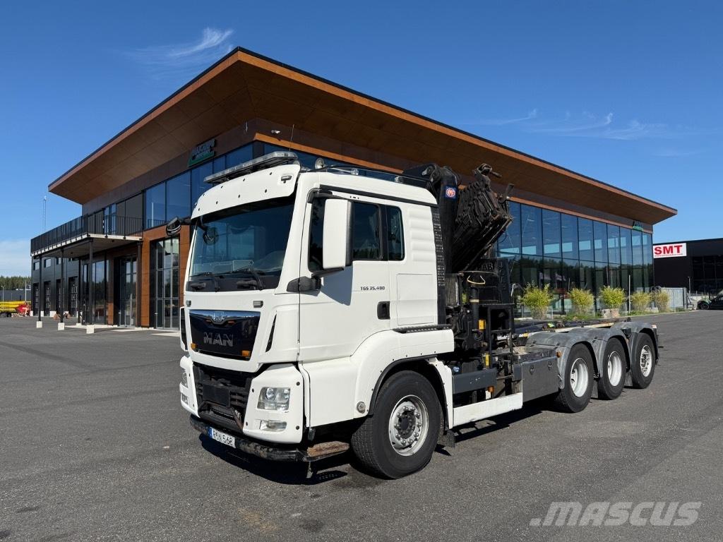 MAN Crane + hook lift Автомобильные краны