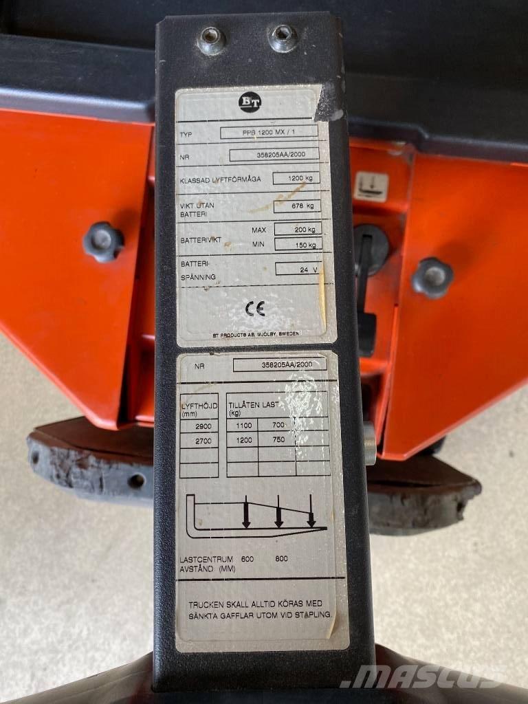 BT PPS 1200 MX / 1 Ручные штабелёры с электроподъёмом