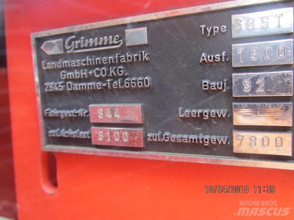 Grimme GBST 1500 Картофелеуборочные комбайны