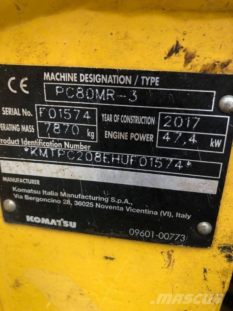 Komatsu PC80MR-3 Малые экскаваторы 7т-12т