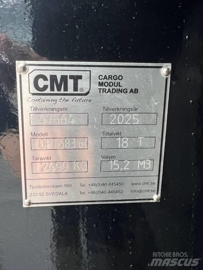 CMT Schaktflak 15m3 Съёмные кузова