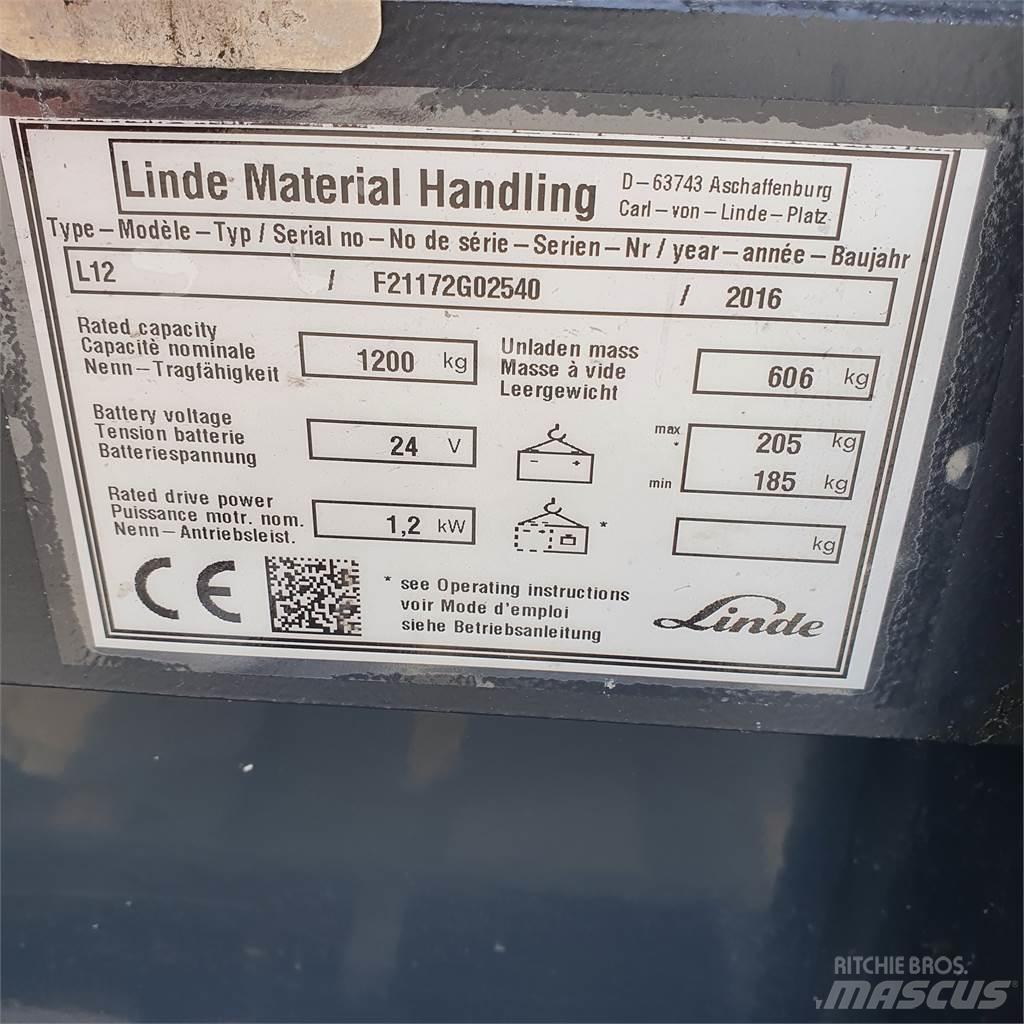 Linde L12 Ручные штабелёры с электроподъёмом
