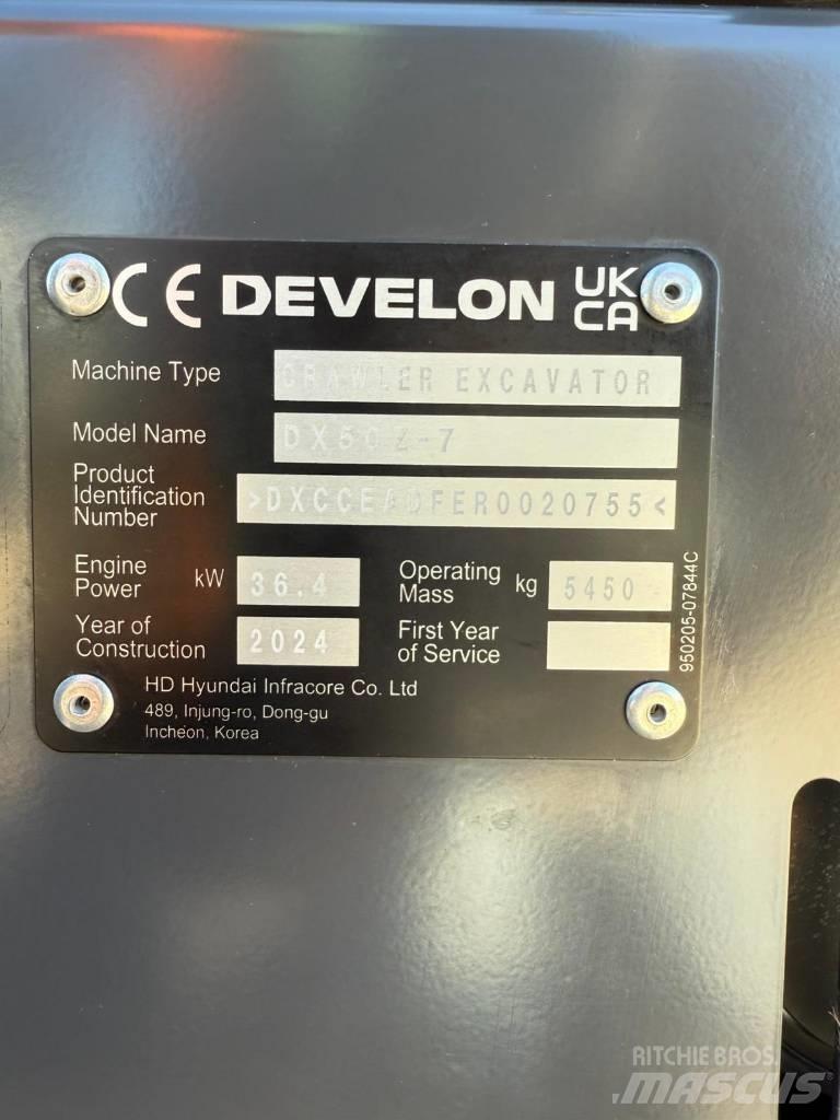 Develon DX 50 Z-7 Мини-экскаваторы