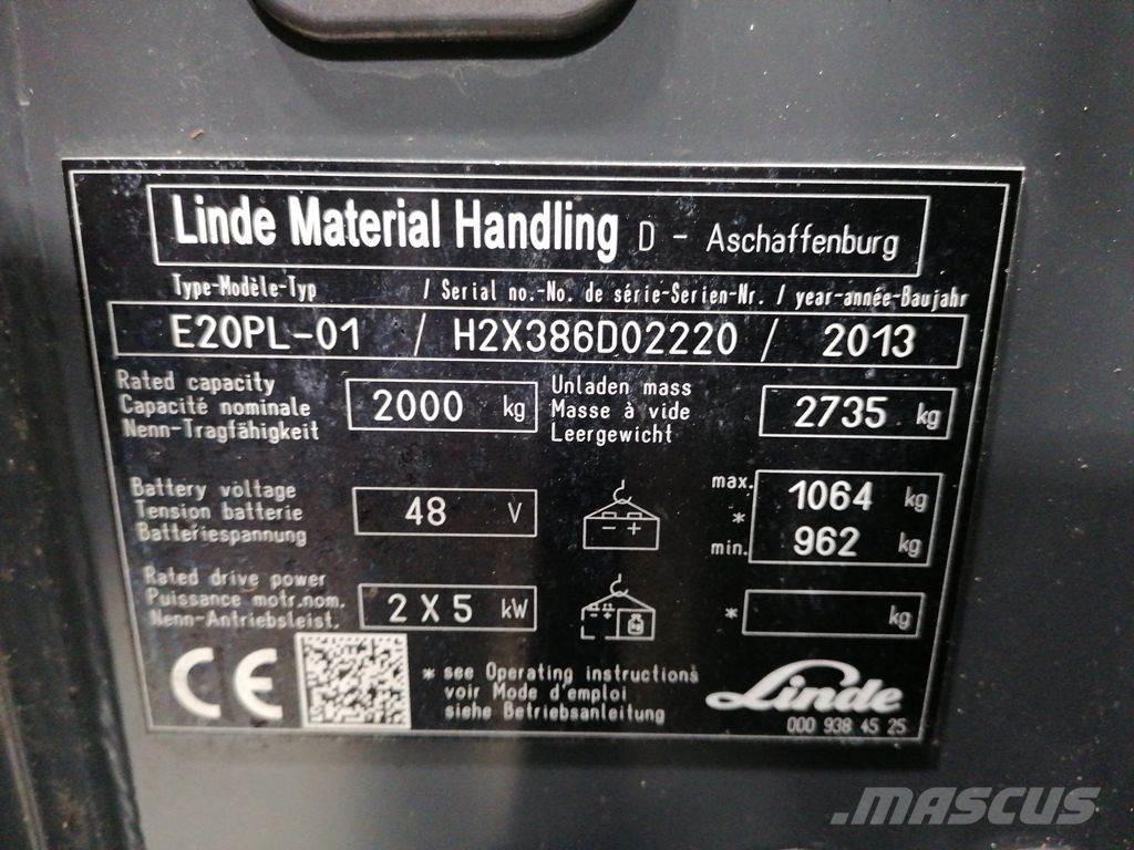 Linde E20PL-01 Электропогрузчики