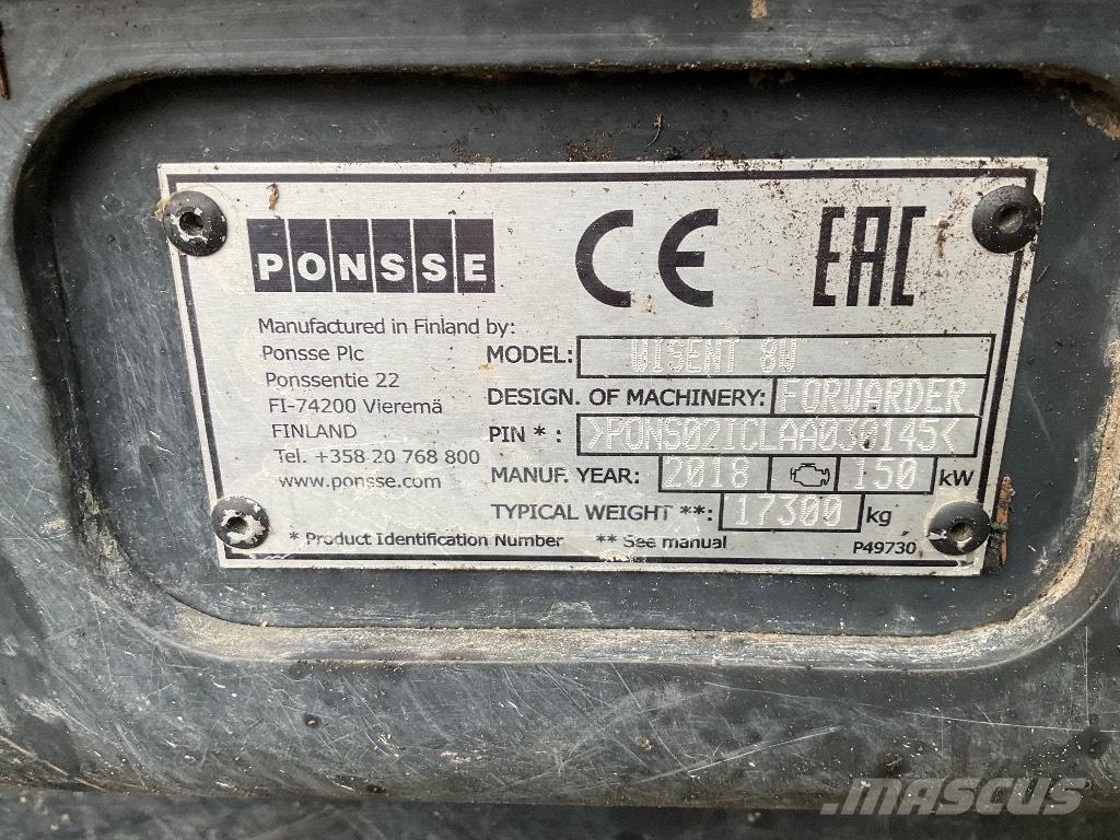 Ponsse WISENT 8W Форвардеры