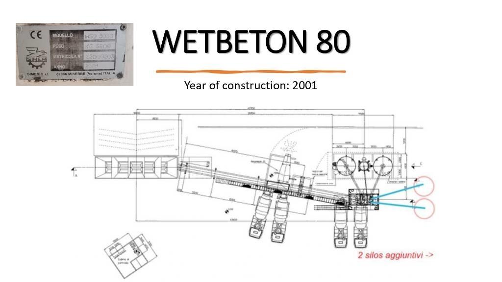  SIMEM WETBETON 80 Бетонные заводы