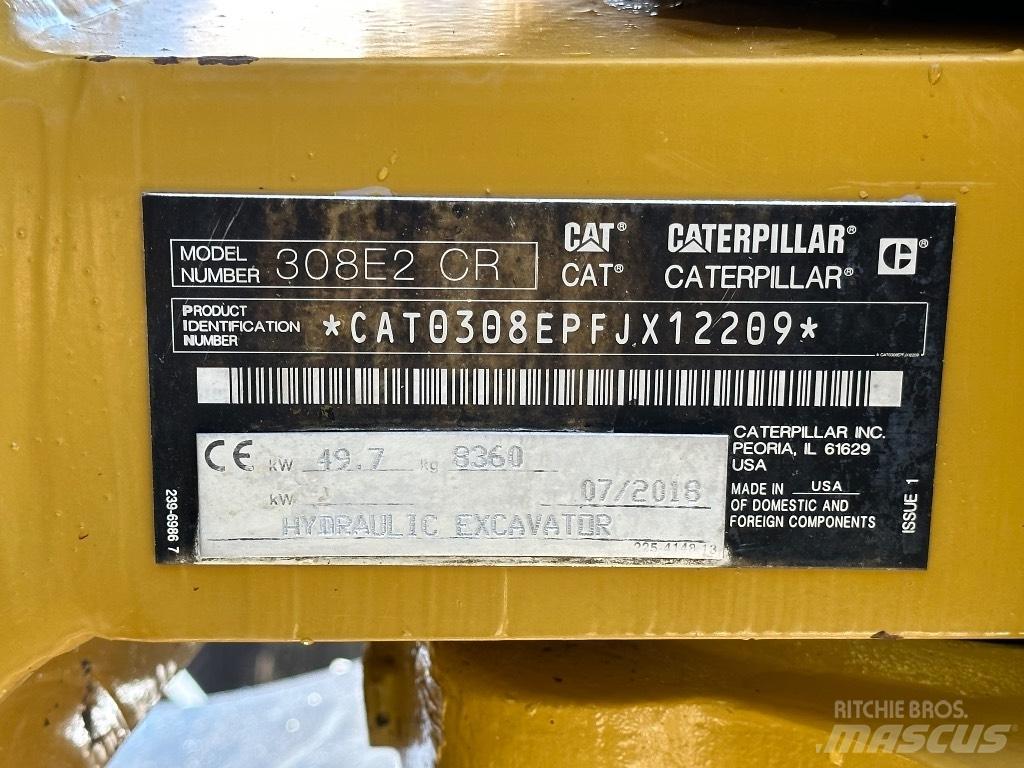 CAT 308 E2 CR Малые экскаваторы 7т-12т