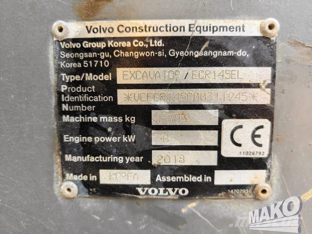 Volvo ECR 145 EL Гусеничные экскаваторы