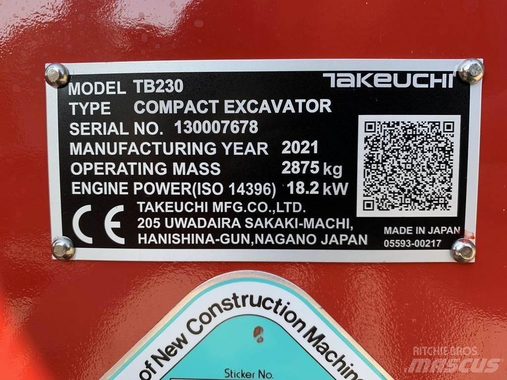 Takeuchi TB230 V3 Мини-экскаваторы