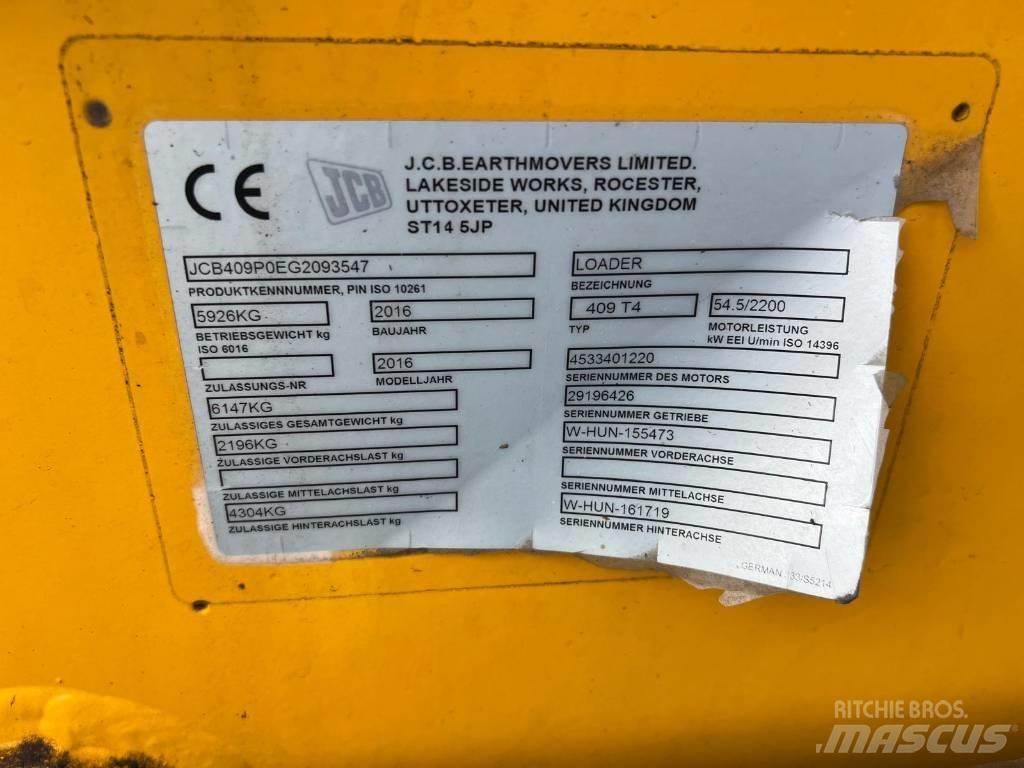 JCB 409 Agri shovel Фронтальные погрузчики