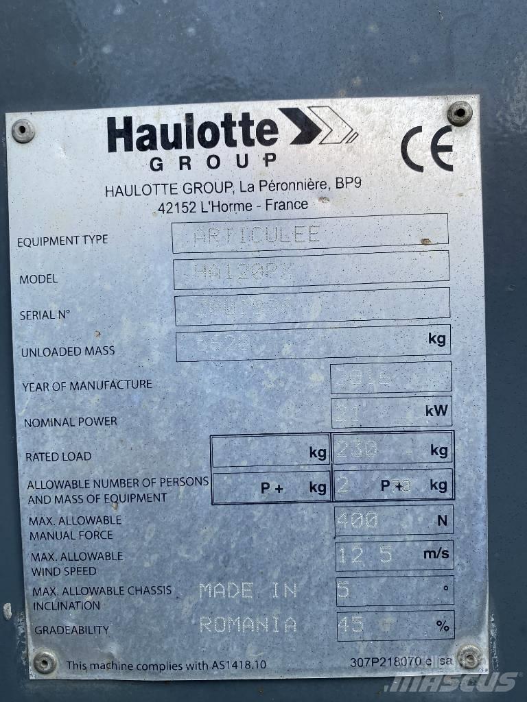 Haulotte HA 120 P Коленчатые подъемники
