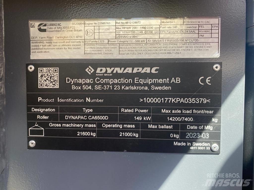 Dynapac CA 6500 D Грунтовые катки