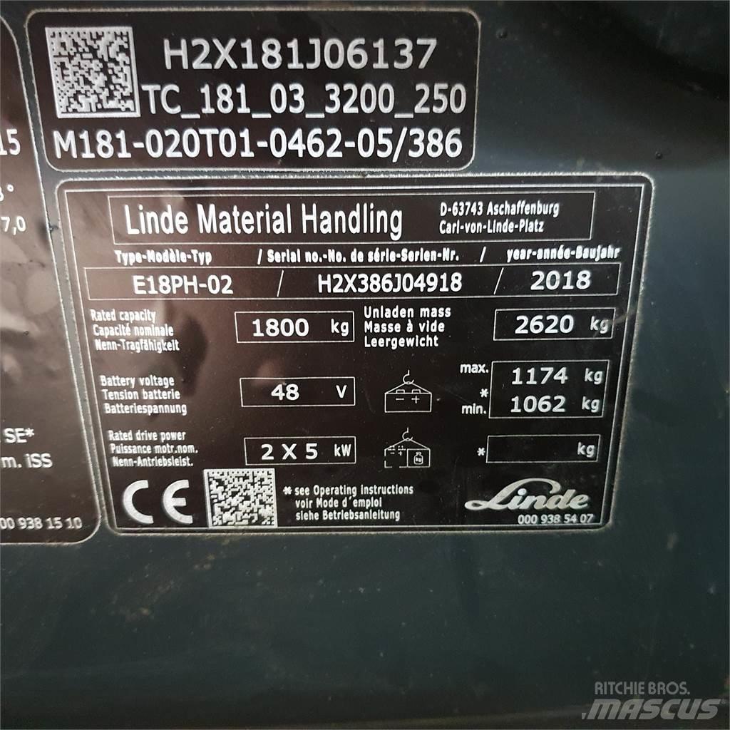 Linde E18PH Электропогрузчики