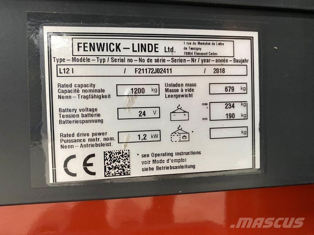 Linde L12 I Ручные штабелёры с электроподъёмом