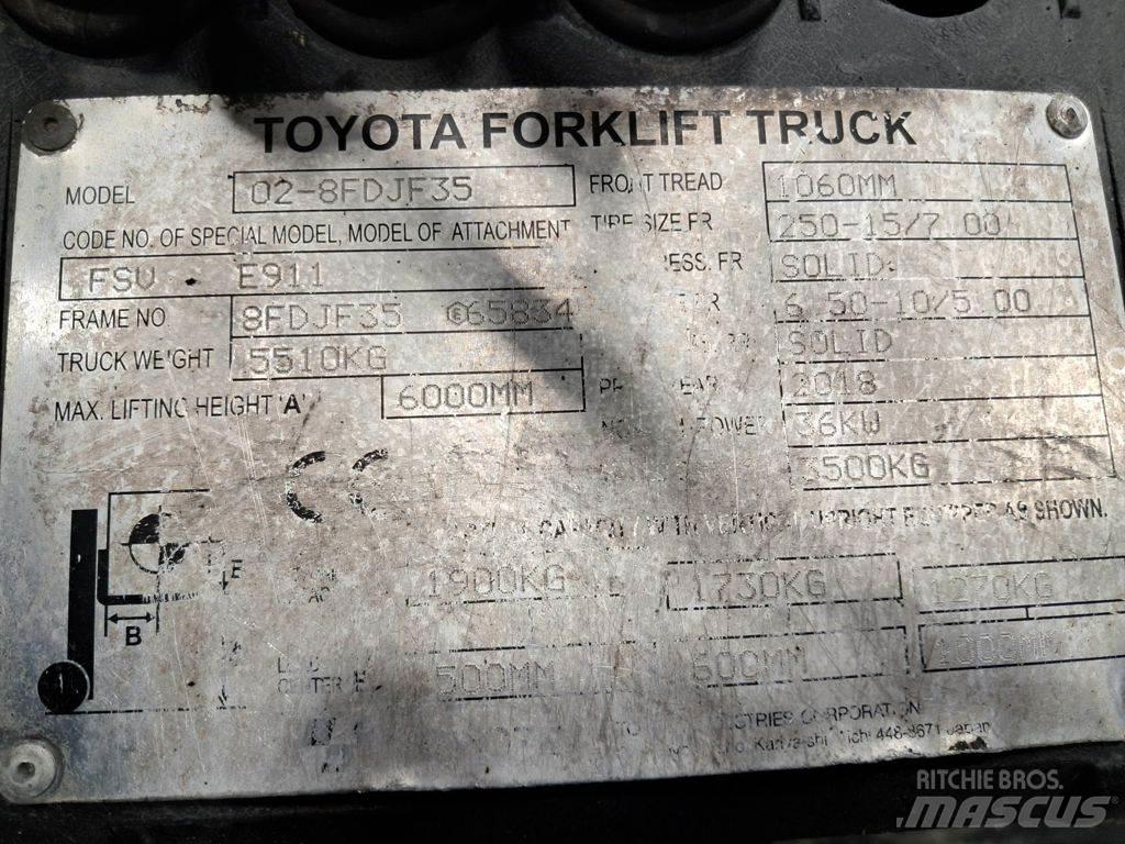 Toyota 02-8FDJF35 Дизельные погрузчики