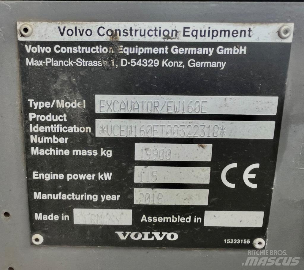 Volvo EW 160 E Колёсные экскаваторы