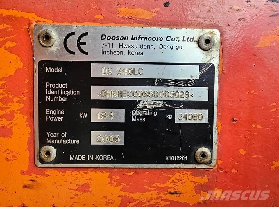 Doosan DX 340 LC Гусеничные экскаваторы