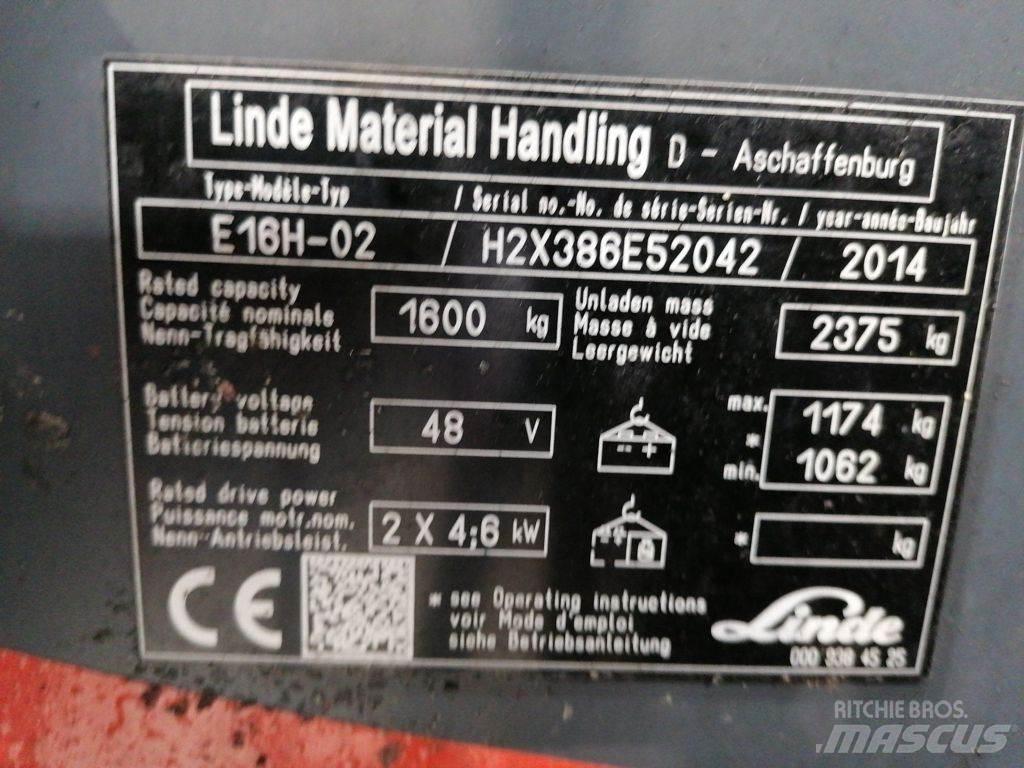 Linde E16H-02 Электропогрузчики