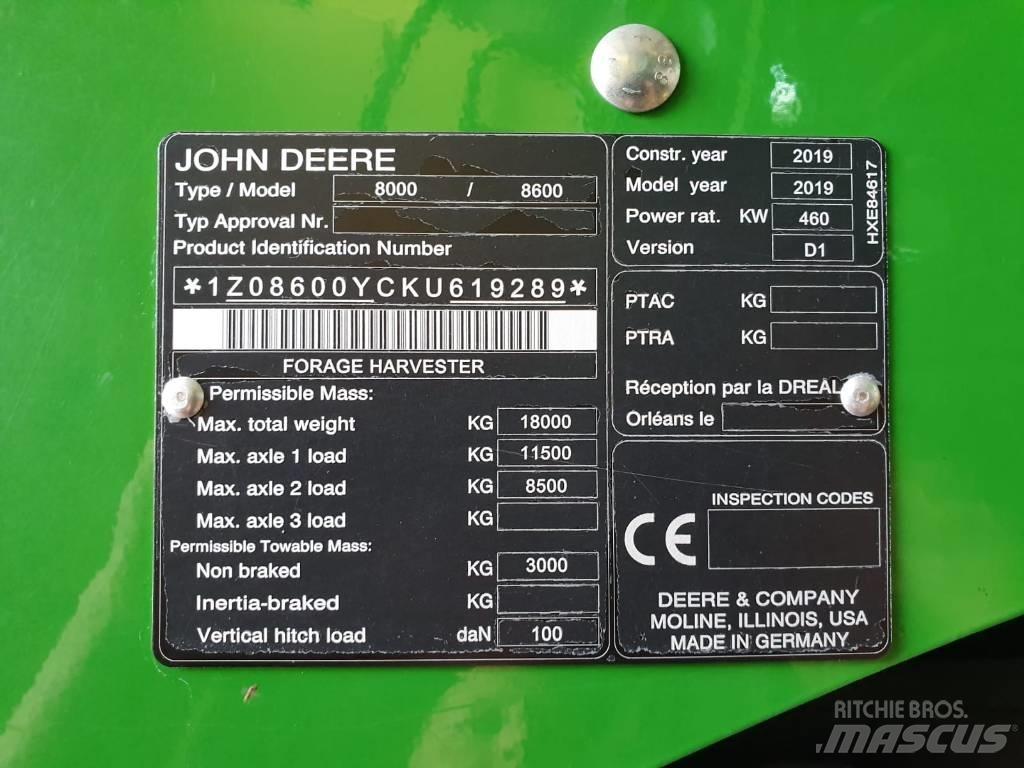 John Deere 8600I Прицепные кормоуборочные комбайны