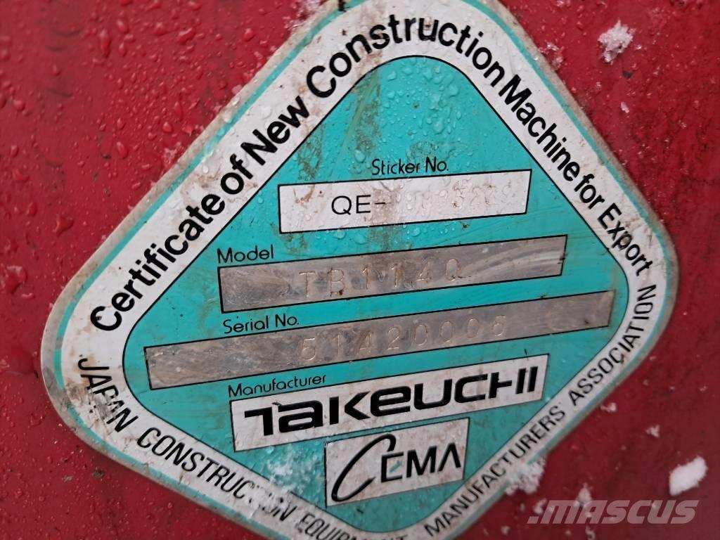 Takeuchi TB 1140 Гусеничные экскаваторы