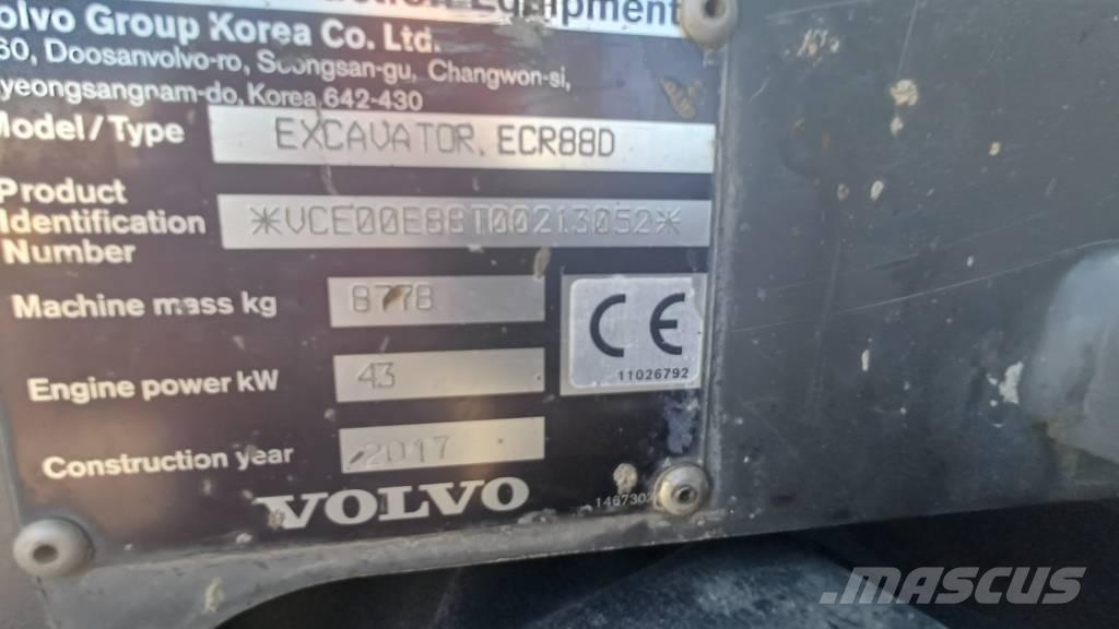 Volvo ECR 88 Малые экскаваторы 7т-12т