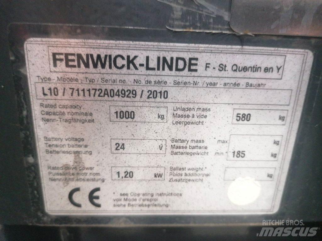 Linde L10 Ручные штабелёры с электроподъёмом