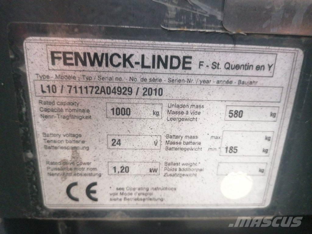 Linde L10 Ручные штабелёры с электроподъёмом