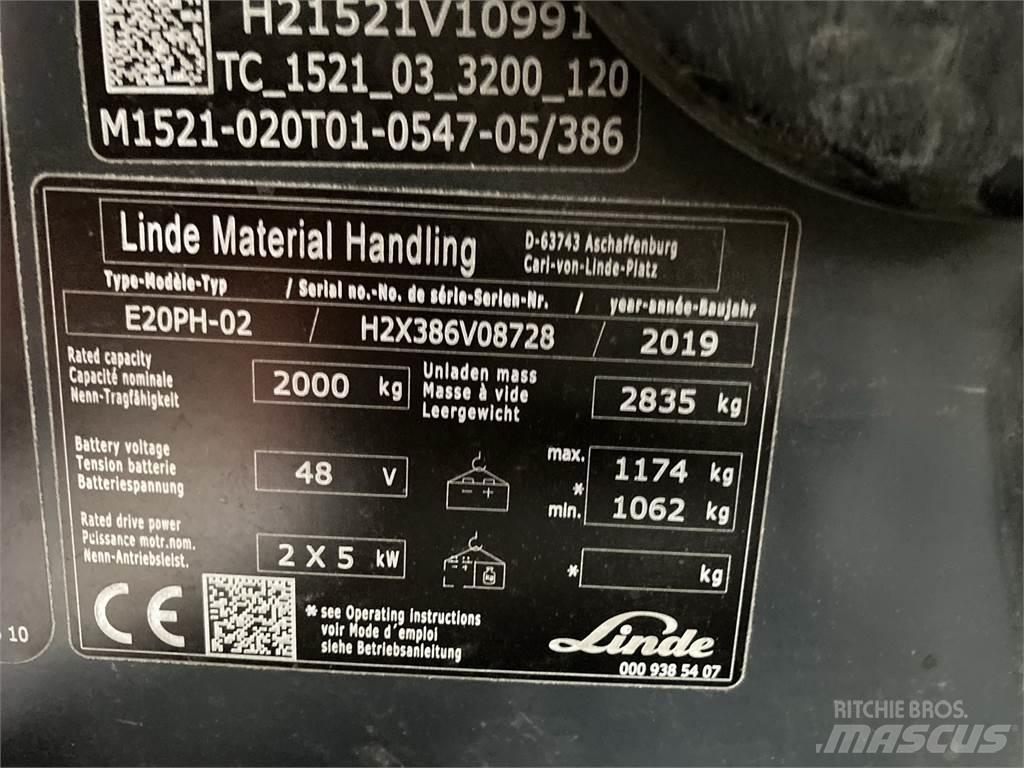 Linde E20PH Электропогрузчики