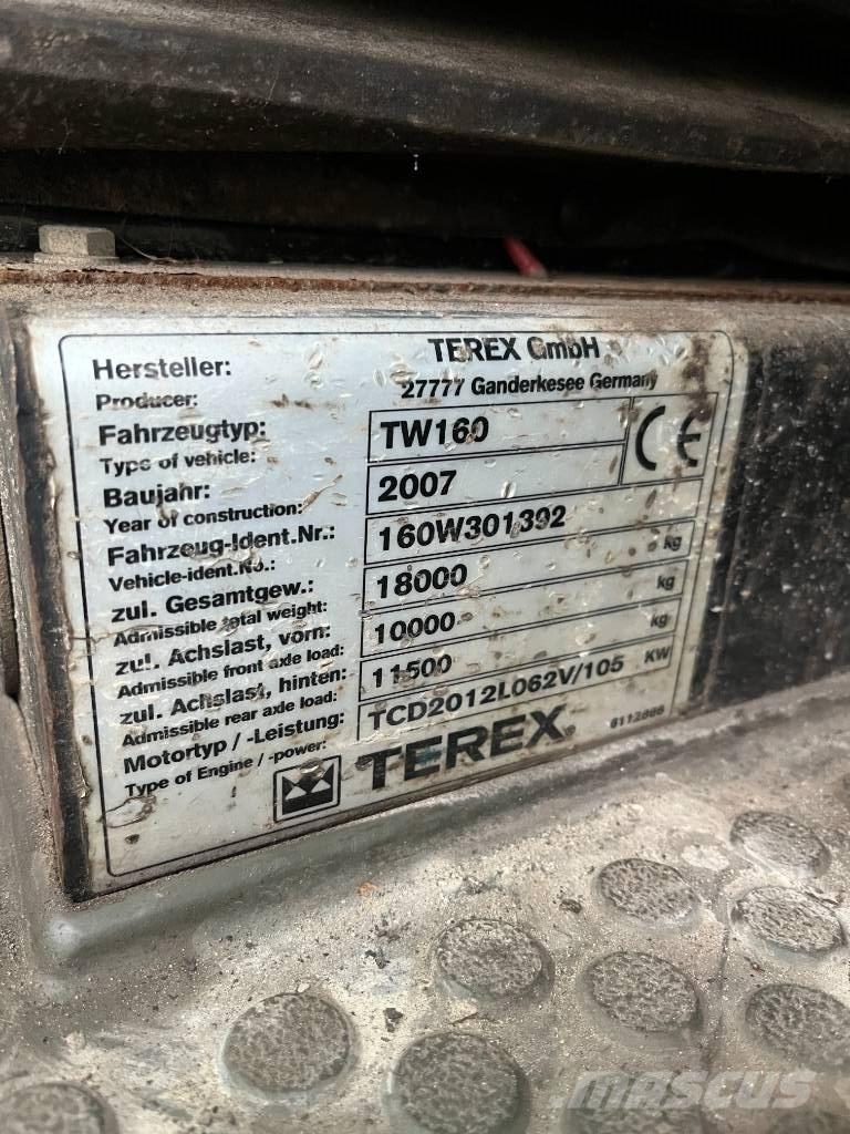 Terex TW 160 Колёсные экскаваторы