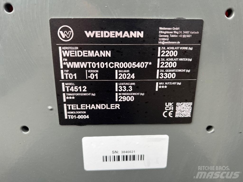 Weidemann 4512 Сельскохозяйственные телескопические погрузчики