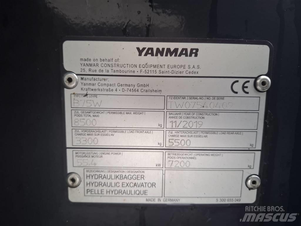 Yanmar B 75 W Колёсные экскаваторы