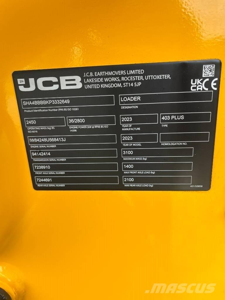 JCB 403 Agri Plus Мини-погрузчики