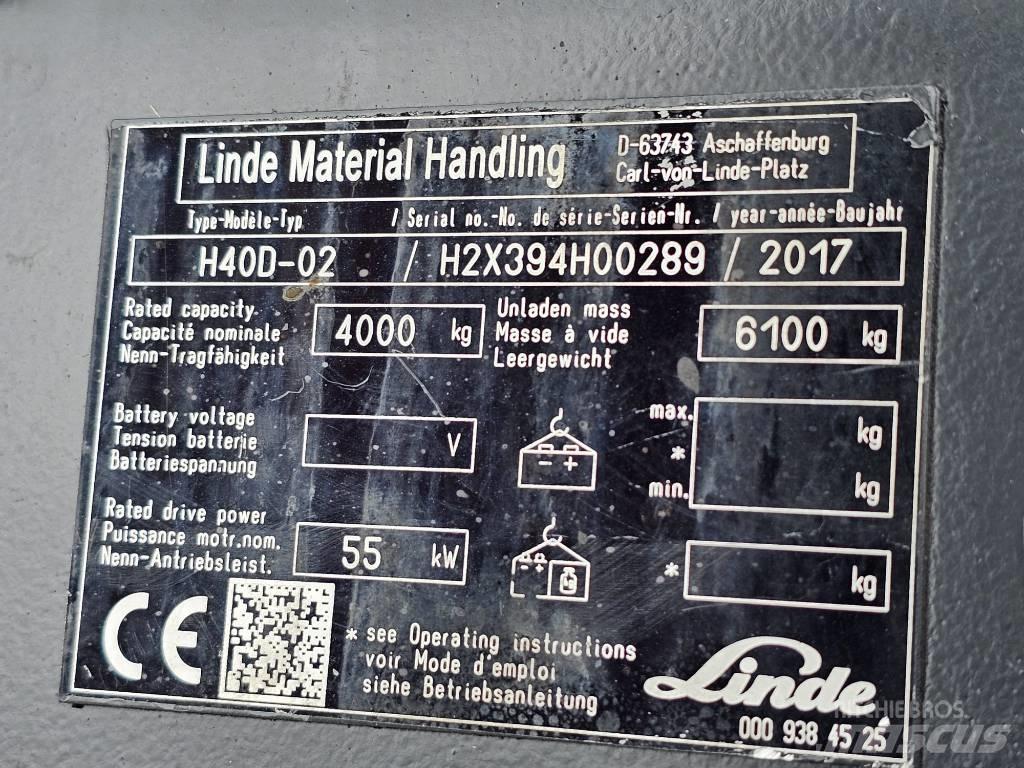 Linde H40D-02 Дизельные погрузчики