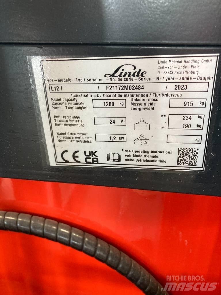 Linde L12i/1172 Ручные штабелёры с электроподъёмом