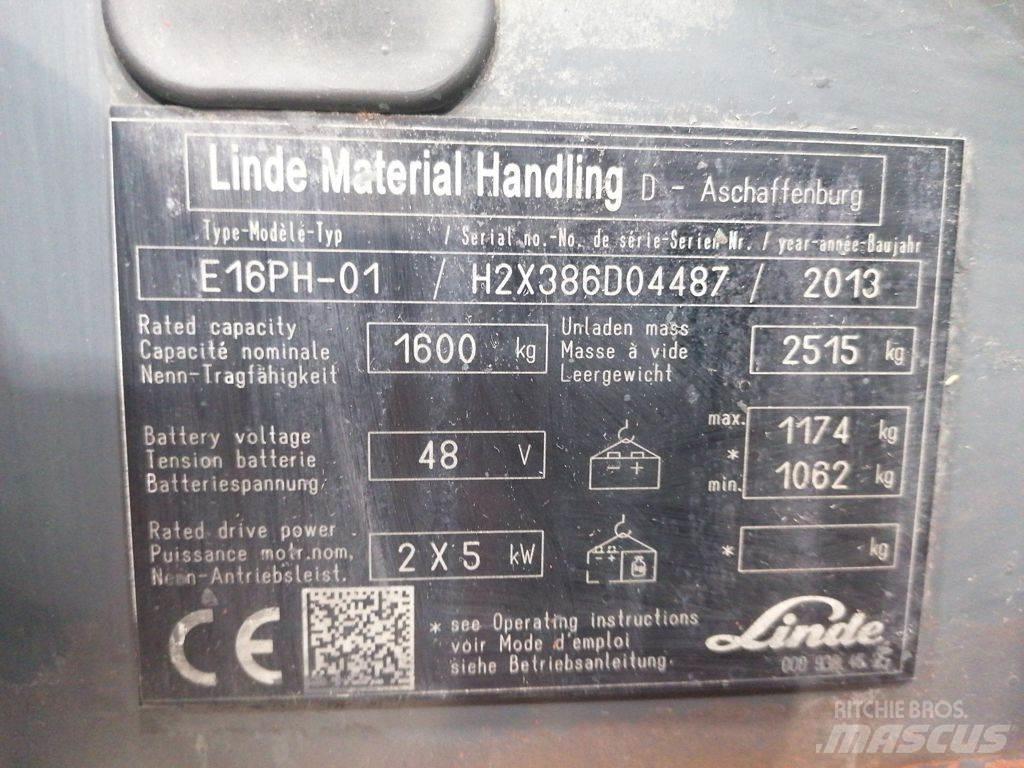 Linde E16PH-01 Электропогрузчики