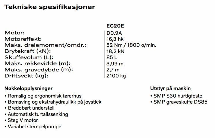 Volvo EC 20 E Мини-экскаваторы