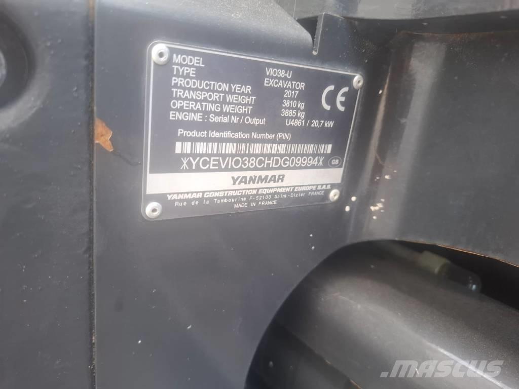 Yanmar Vio 38-U Мини-экскаваторы