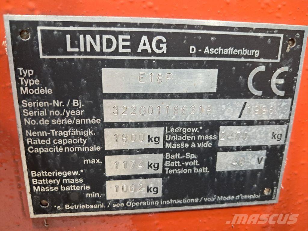 Linde E18P Электропогрузчики