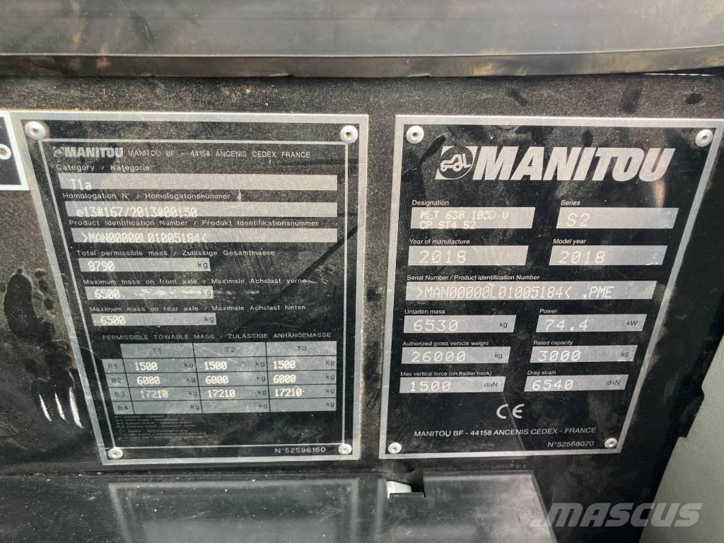 Manitou MLT 630-105 Телескопические погрузчики