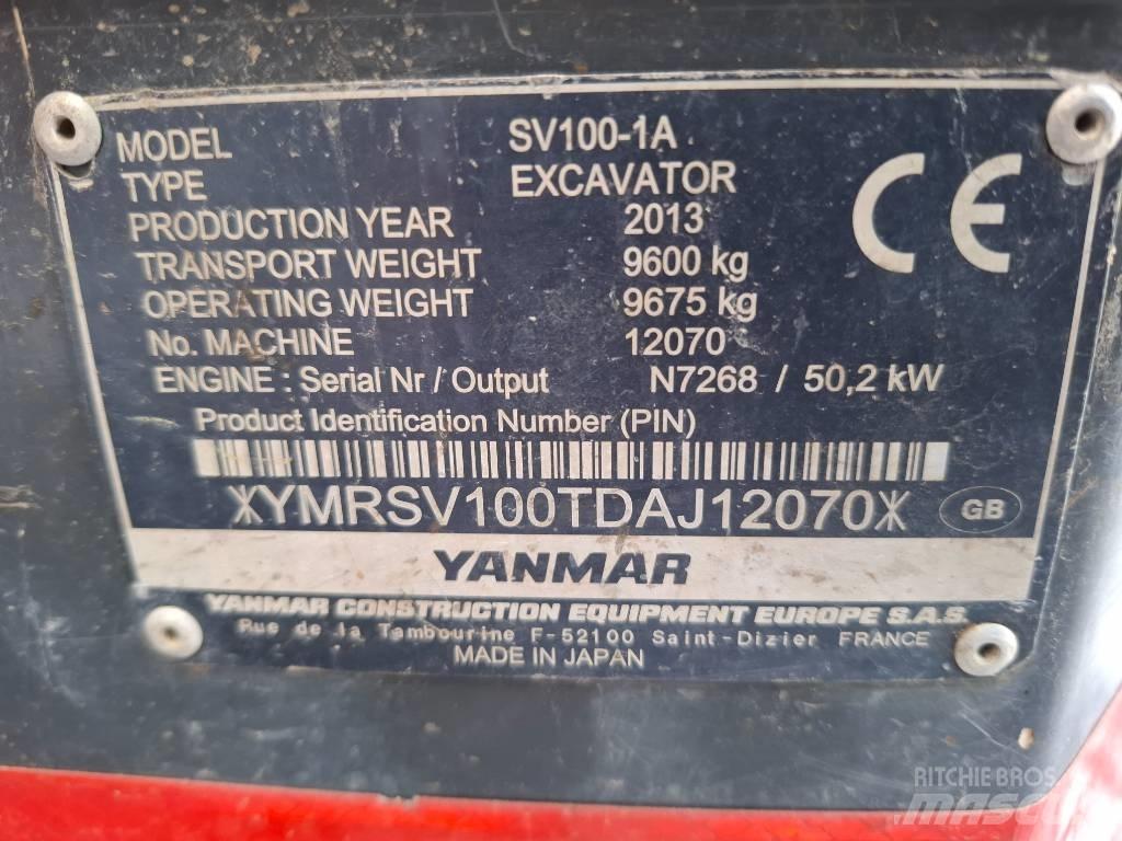 Yanmar SV100-1A Малые экскаваторы 7т-12т