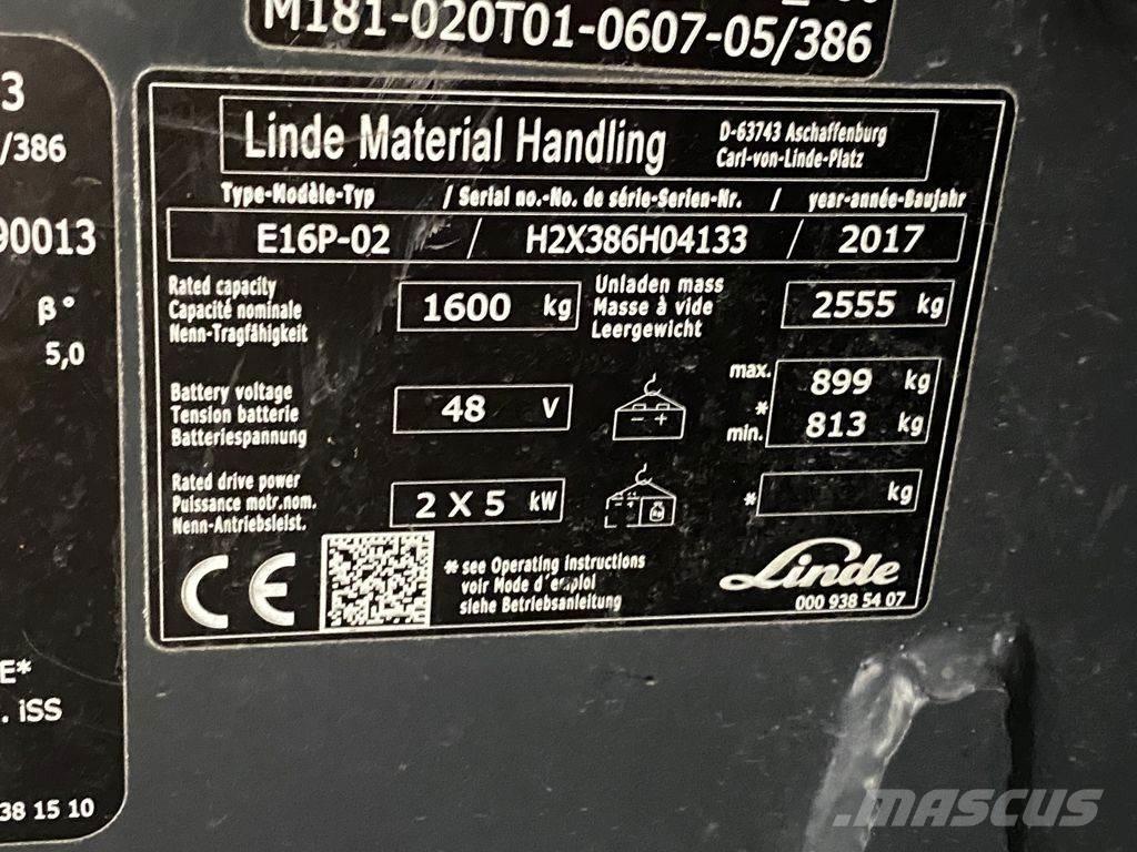 Linde E16P-02 Электропогрузчики