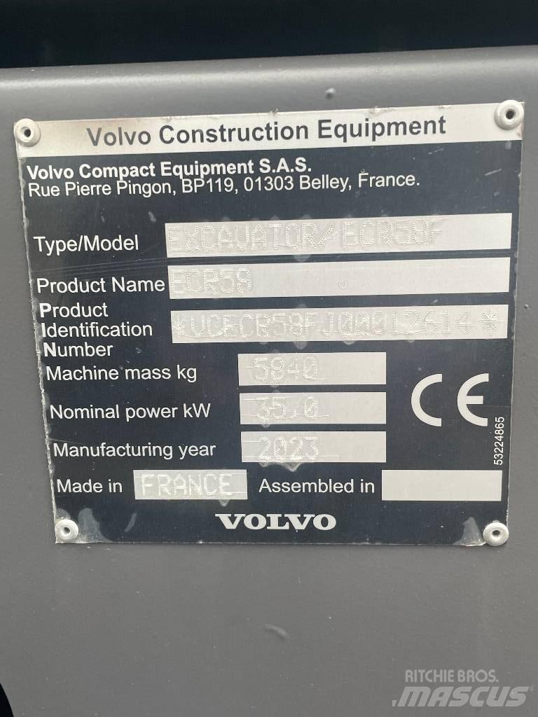 Volvo ECR 58 F Мини-экскаваторы