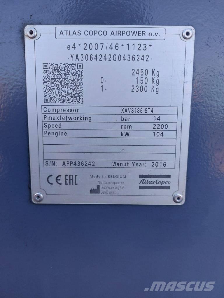 Atlas Copco XAVS186 Воздушные компрессоры