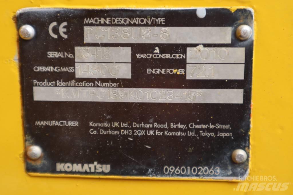 Komatsu PC138US-8 Гусеничные экскаваторы