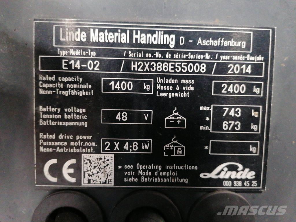 Linde E14-02 Электропогрузчики
