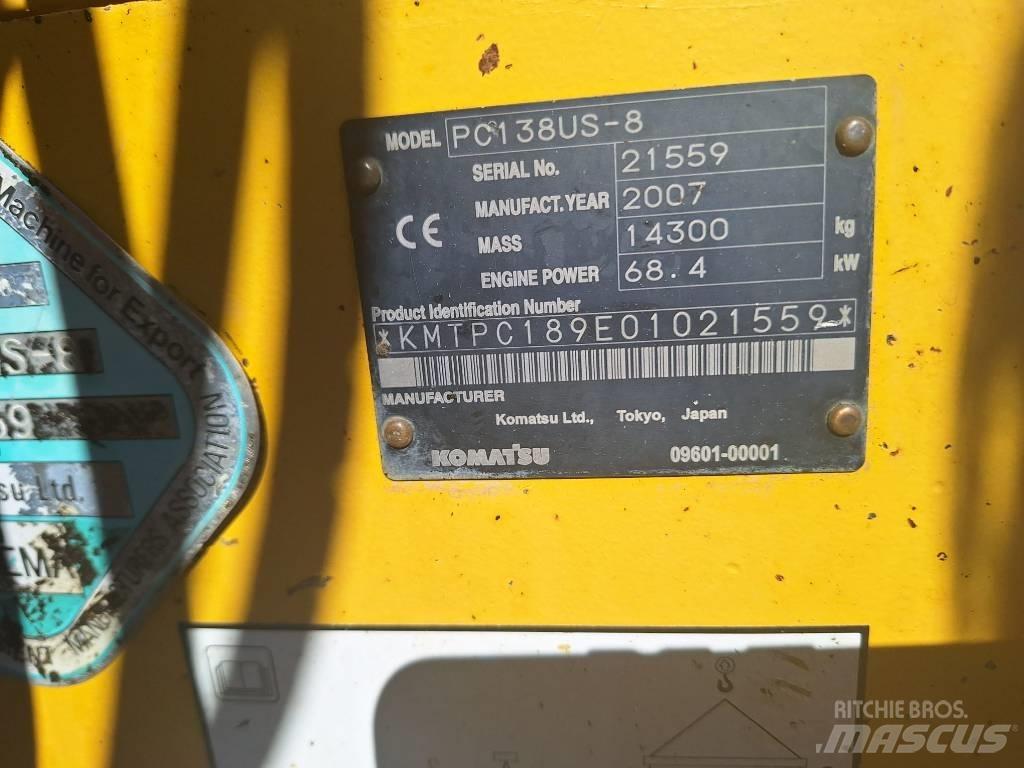 Komatsu PC 138 US-8 Гусеничные экскаваторы