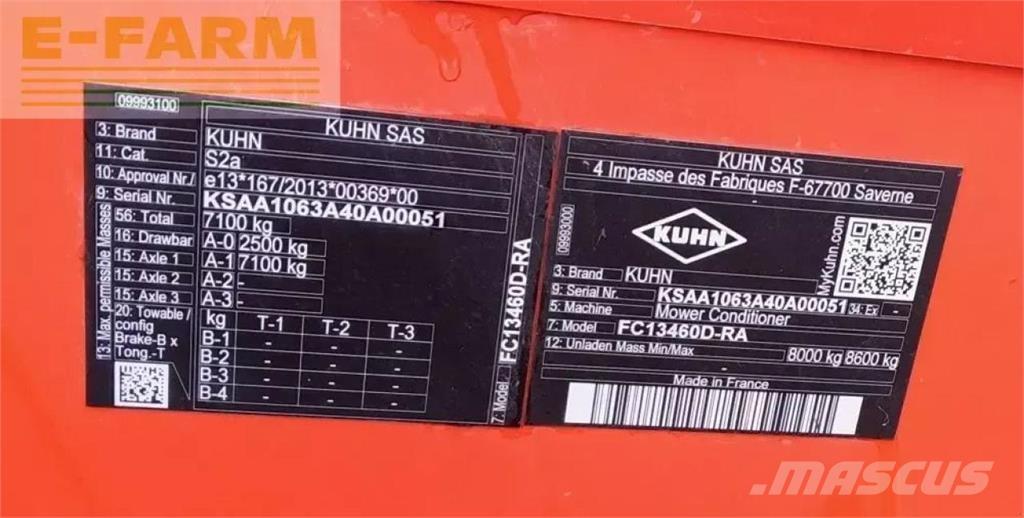 Kuhn fc 13460 ra Роторные косилки