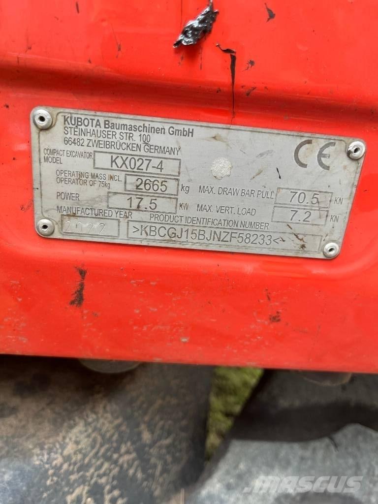 Kubota KX 027-4 Мини-экскаваторы