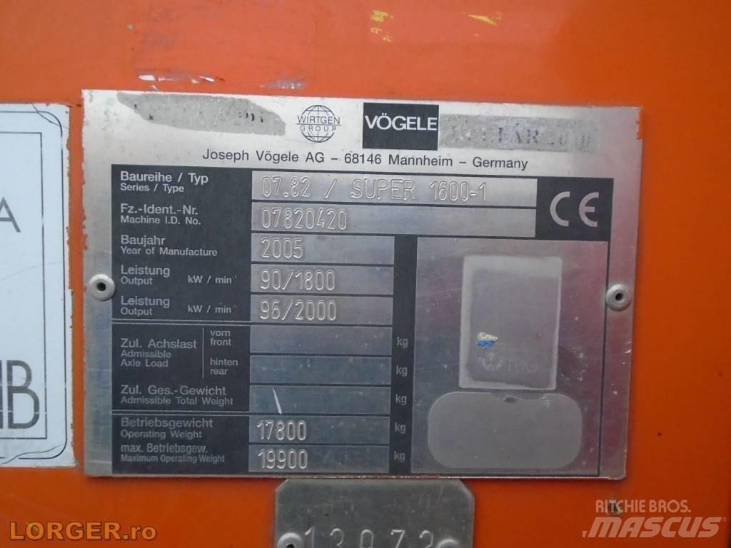 Vögele Super 1600 Асфальтоукладчики