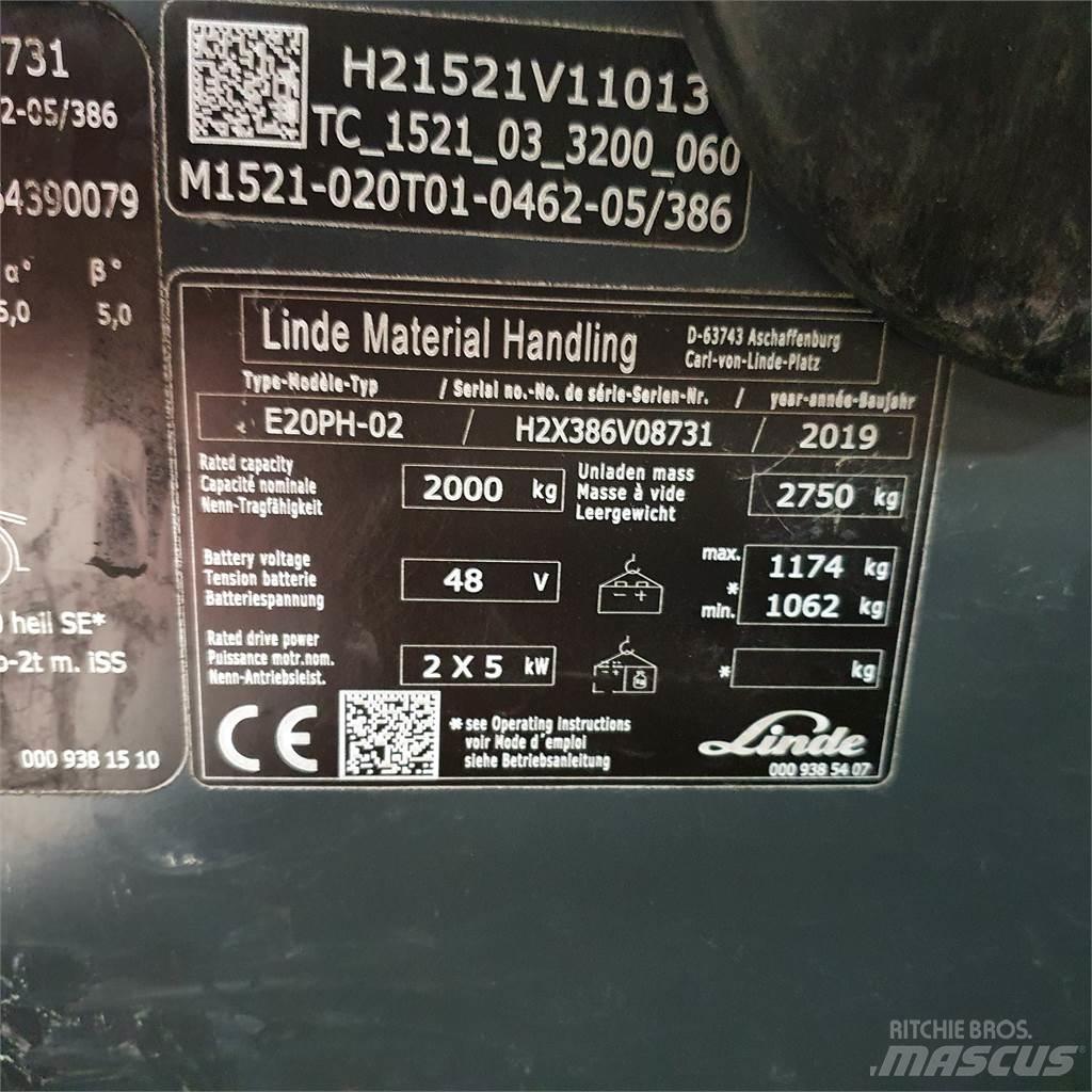Linde E20PH Электропогрузчики